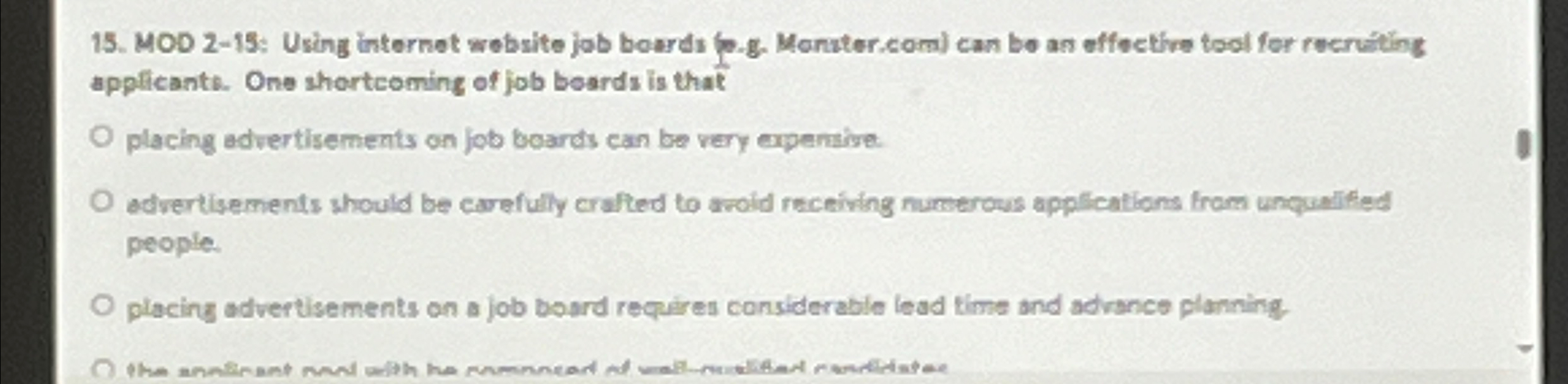  MOD 2-15: Using internot wobsite job bourds fo-g. Manzter.com) can bo