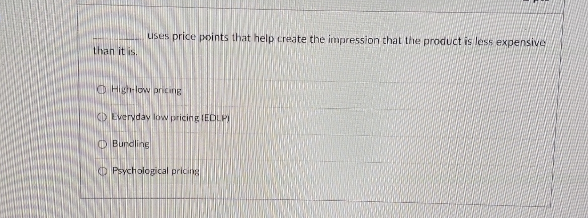  q, uses price points that help create the impression that the