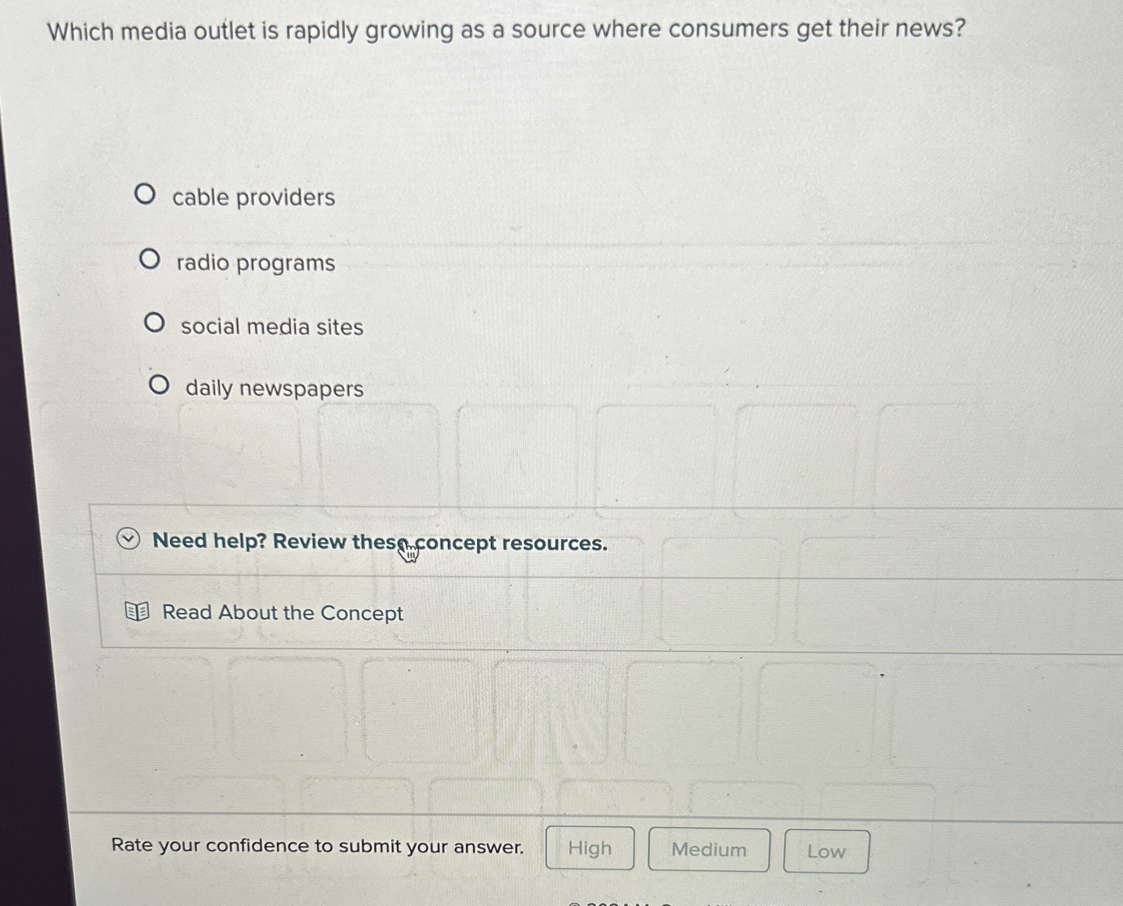  Which media outlet is rapidly growing as a source where consumers