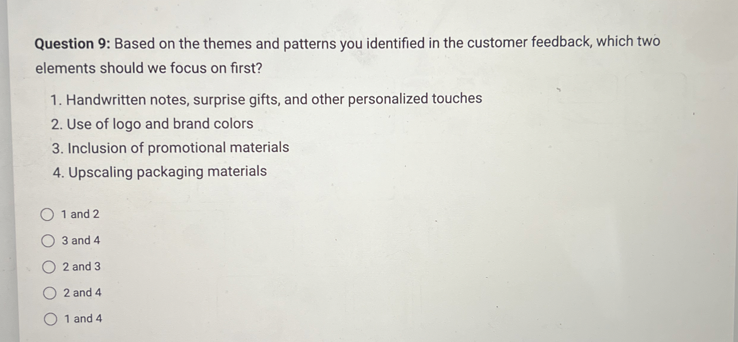  Question 9: Based on the themes and patterns you identified in