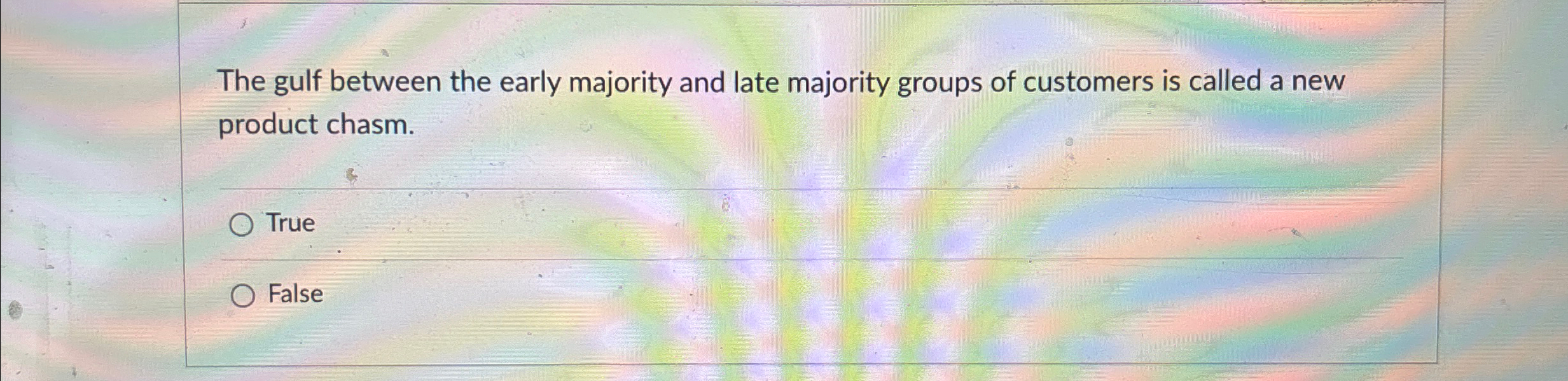  The gulf between the early majority and late majority groups of