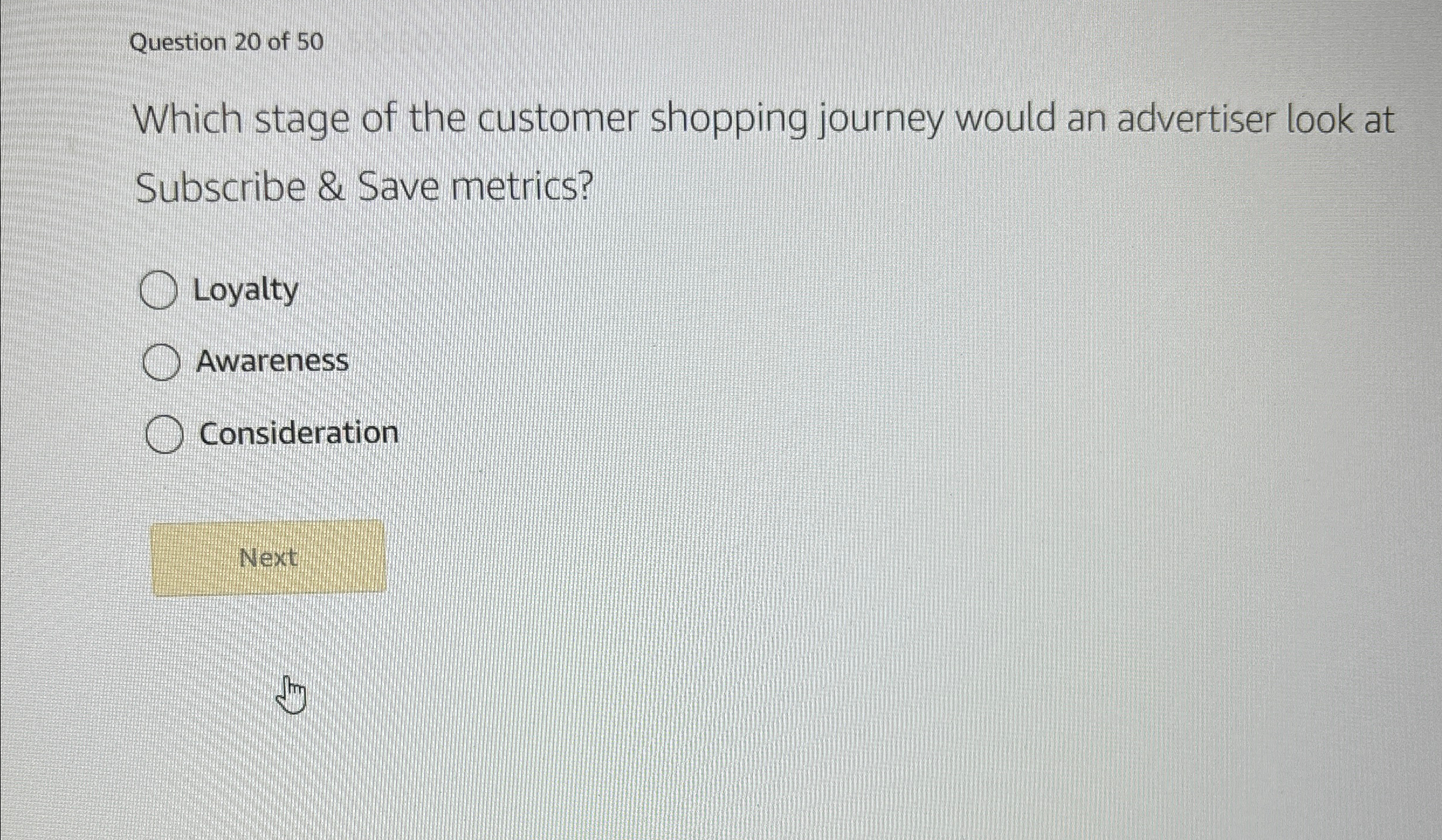  Docume Makiya's Work Requ Amazon Ads Founda Foundations-quick--c? Amazon Ads lertising.com/assessment_responses/take?enrollment_id=5092592&survey=false