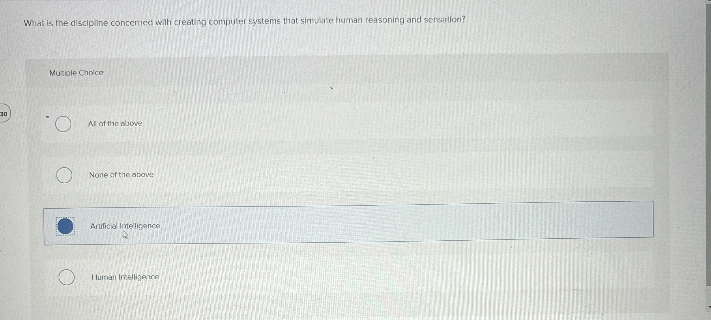  What is the discipline concerned with creating computer systems that simulate