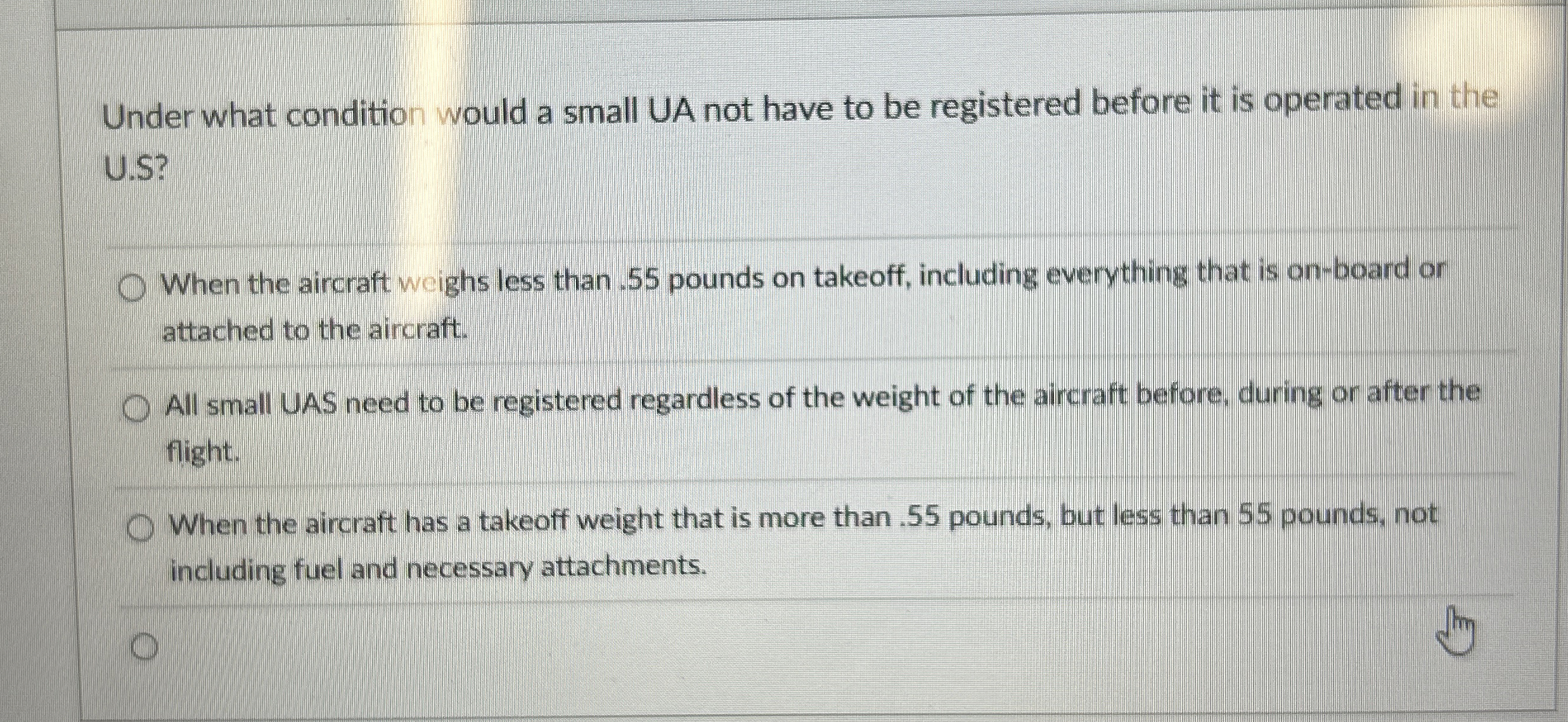  Under what condition would a small UA not have to be