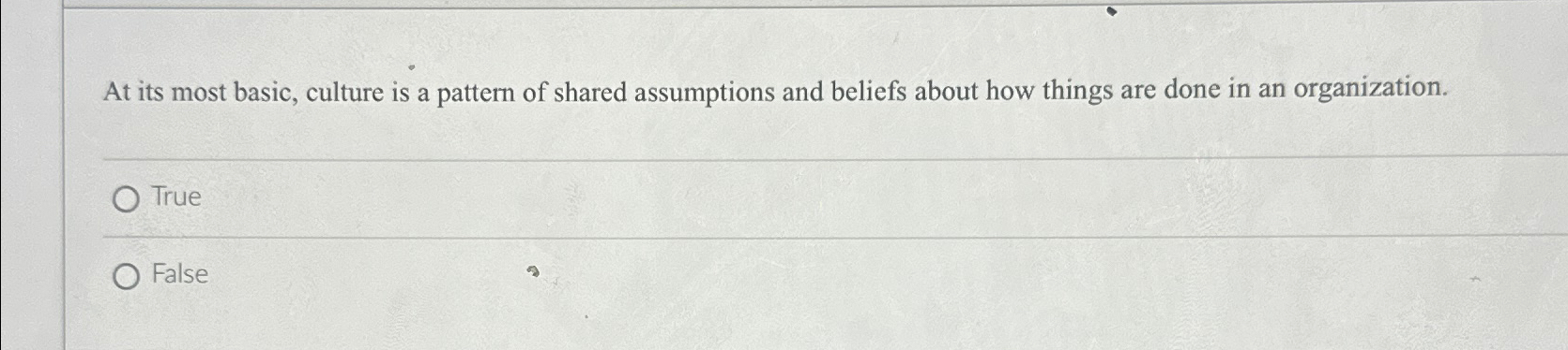  At its most basic, culture is a pattern of shared assumptions