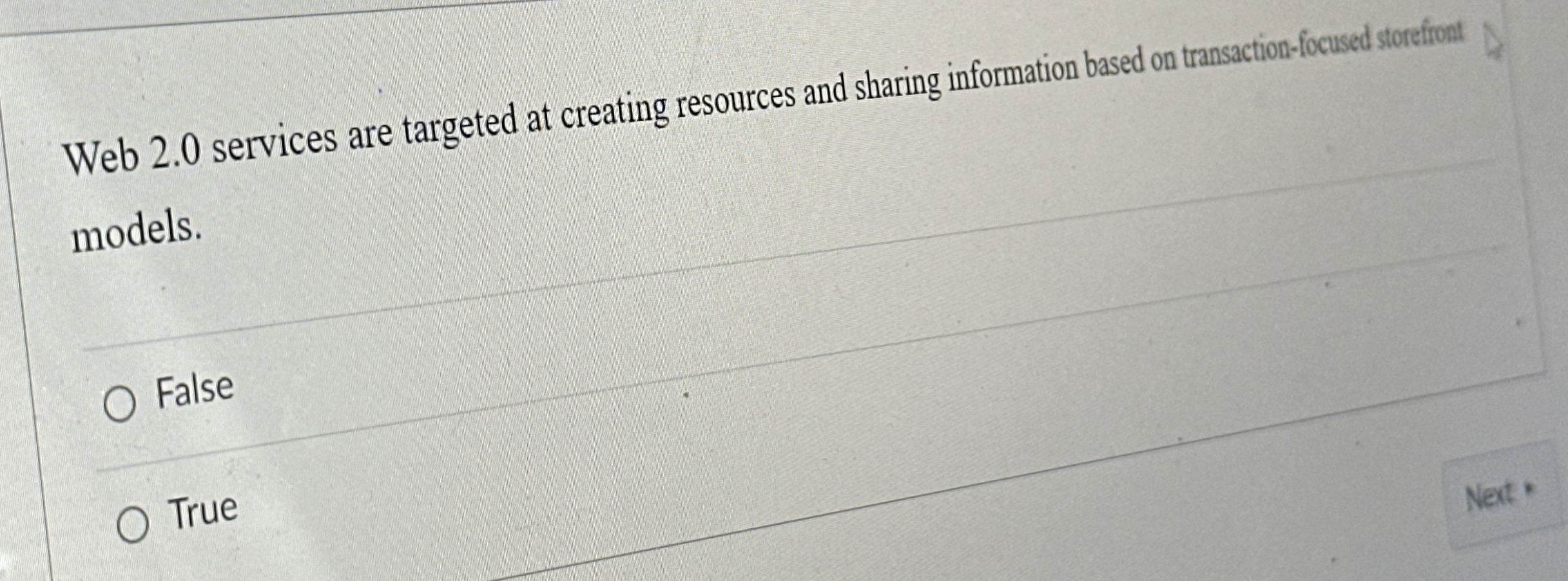  Web 2.0 services are targeted at creating resources and sharing information