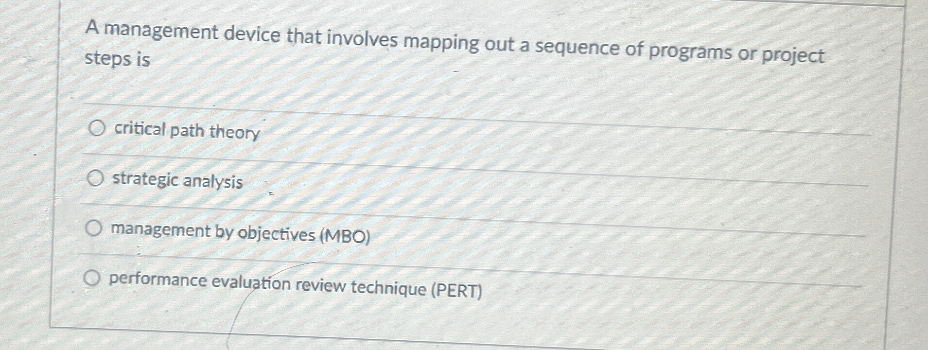 A management device that involves mapping out a sequence of programs