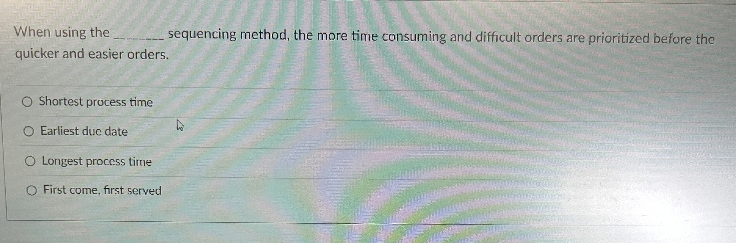  When using the jequencing method, the more time consuming and difficult