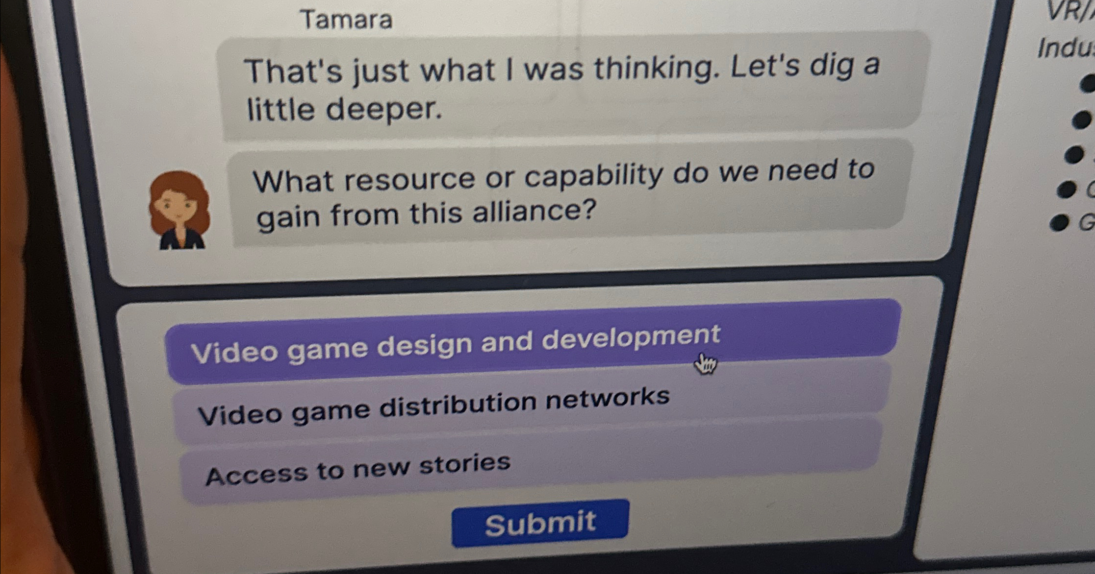  Tamara That's just what I was thinking. Let's dig a little