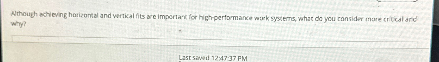  Although achieving horizontal and vertical fits are important for high-performance work