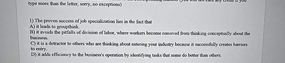  type more than the letter, sorry, no exceptions) The proven success