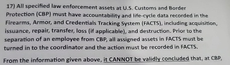  All specified law enforcement assets at U.S. Customs and Border Protection