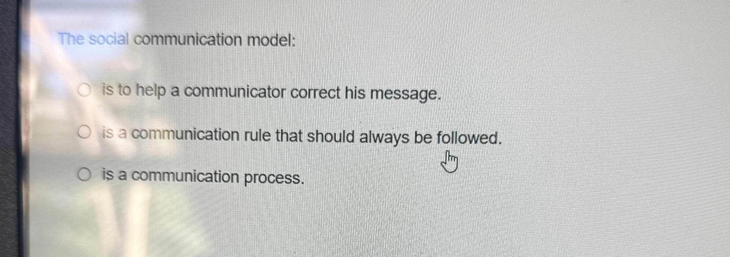  The social communication model: is to help a communicator correct his