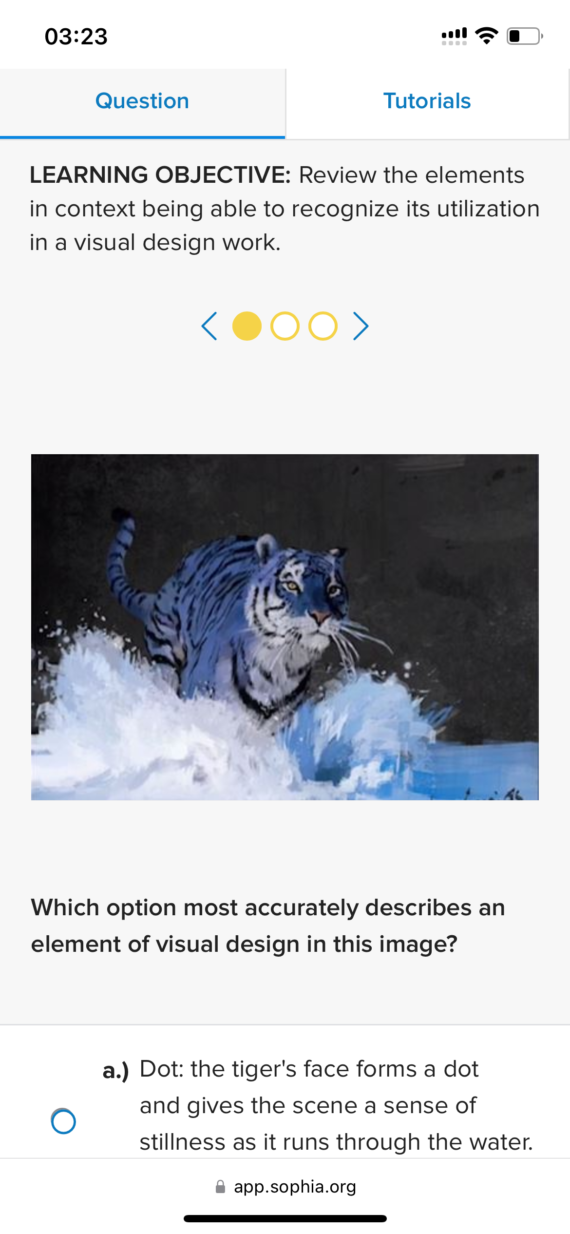  LEARNING OBJECTIVE: Review the elements in context being able to recognize