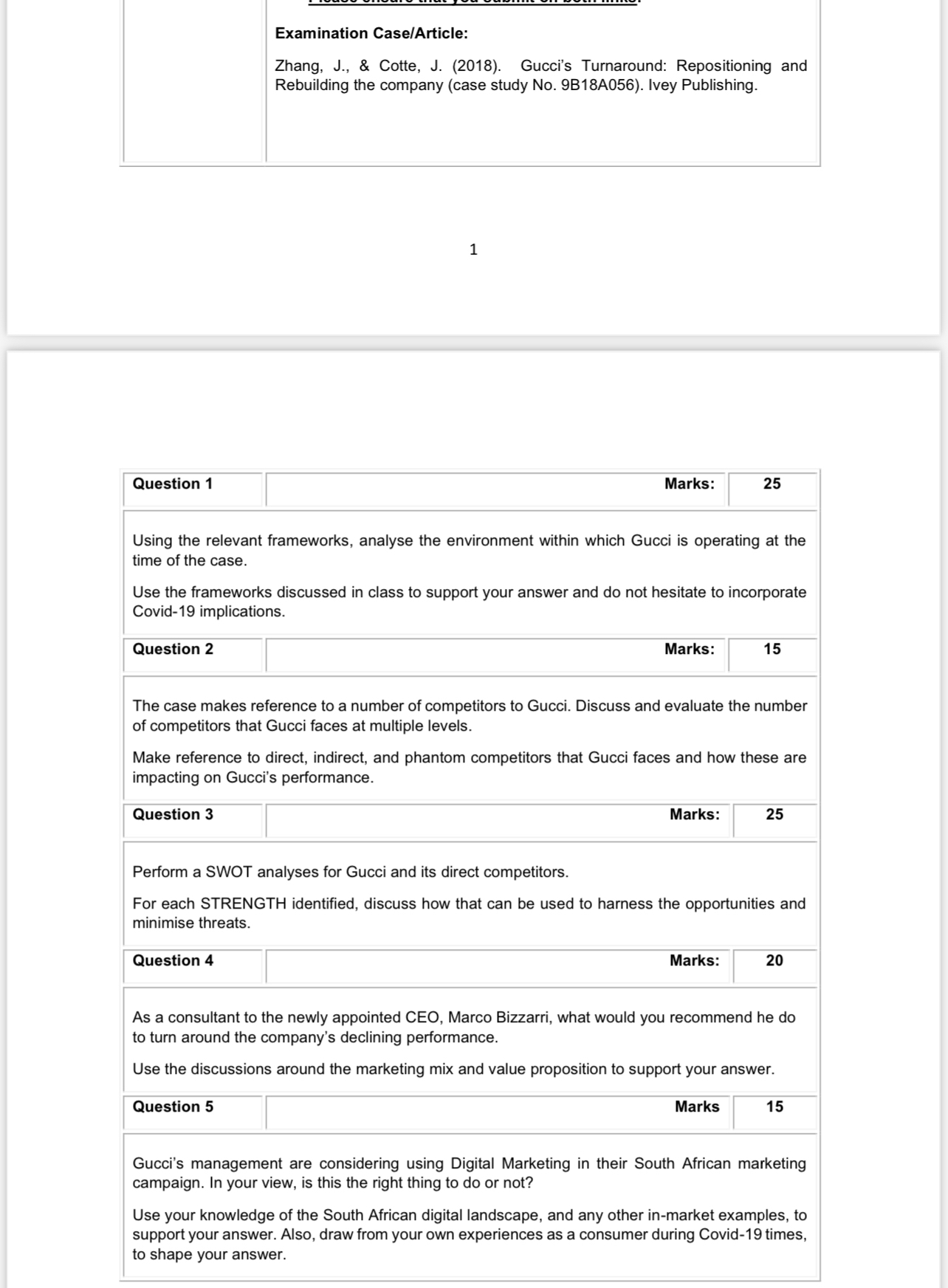  Question 1 Marks: Using the relevant frameworks, analyse the environment within
