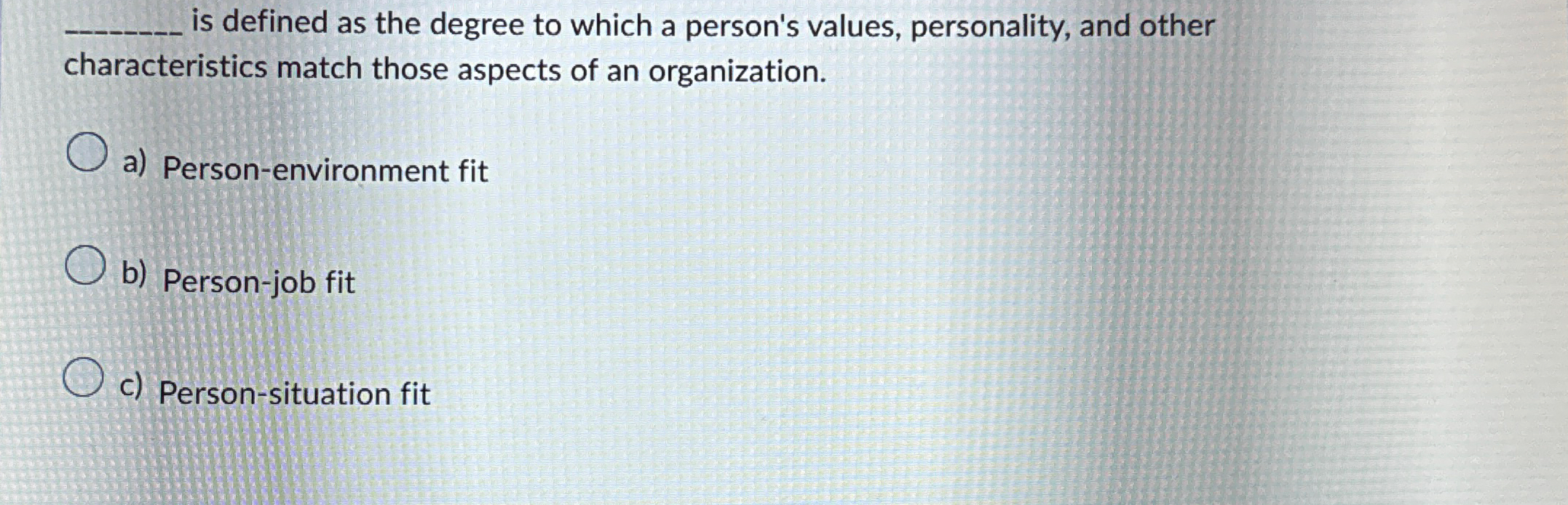  q, is defined as the degree to which a person's values,