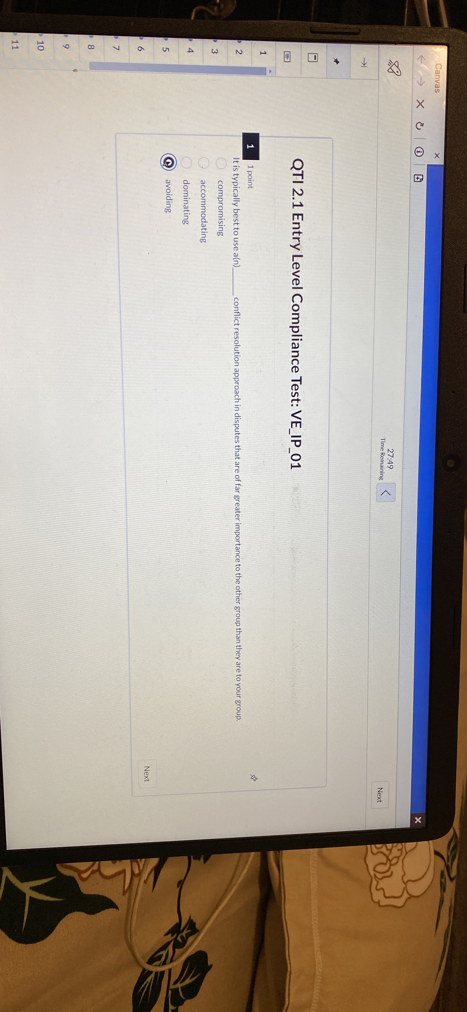  QTI 2.1 Entry Level Compliance Test: VE_IP_01 1 It is typically