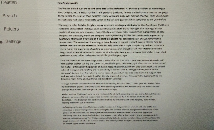  Deleted Search Folders Settings Case Study week 3: Tim Walker looked