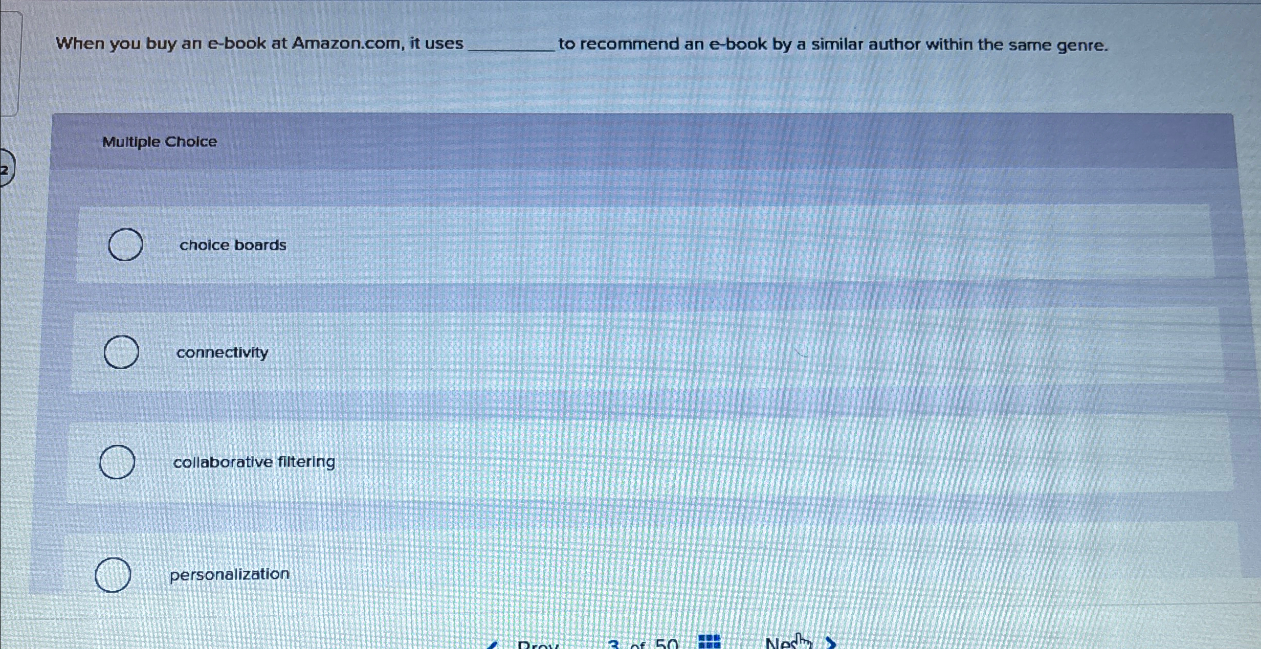  When you buy an e-book at Amazon.com, it uses to recommend