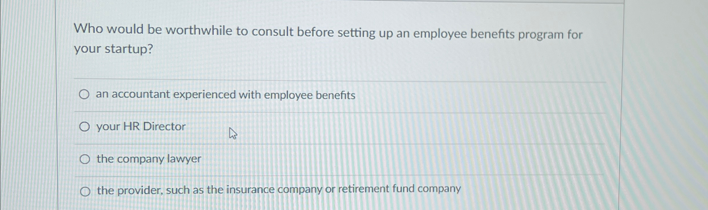  Who would be worthwhile to consult before setting up an employee