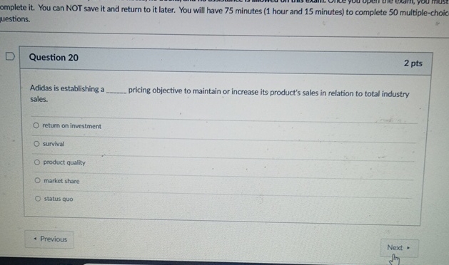  omplete it. You can NOT save it and return to it