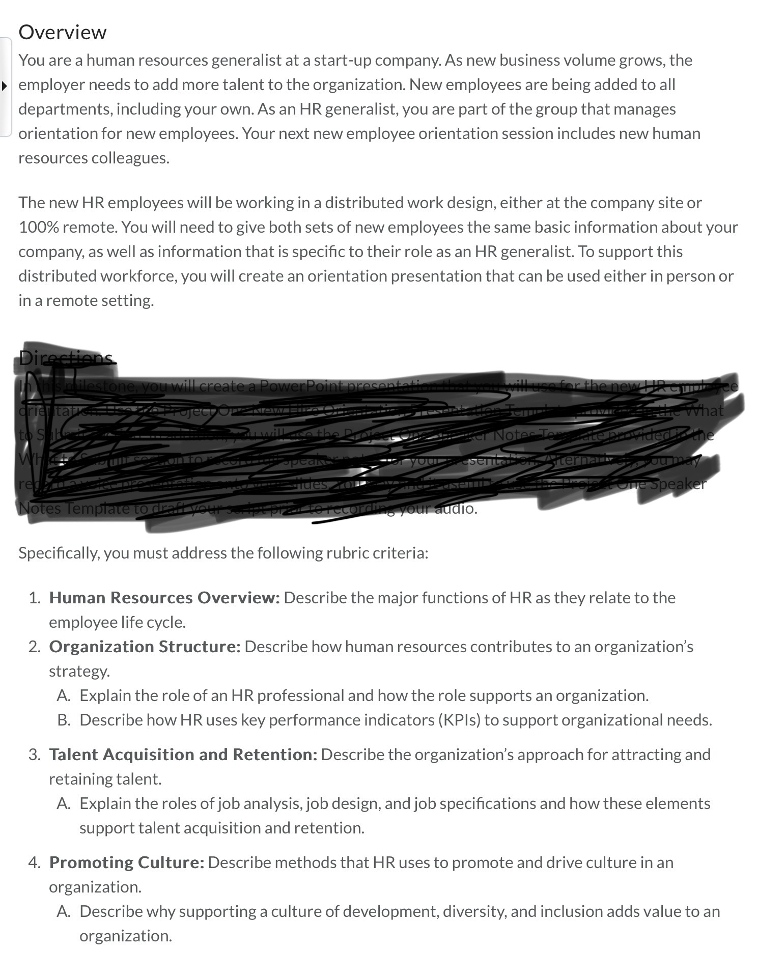  Hello, this is a Human Resource Functions question. If you can