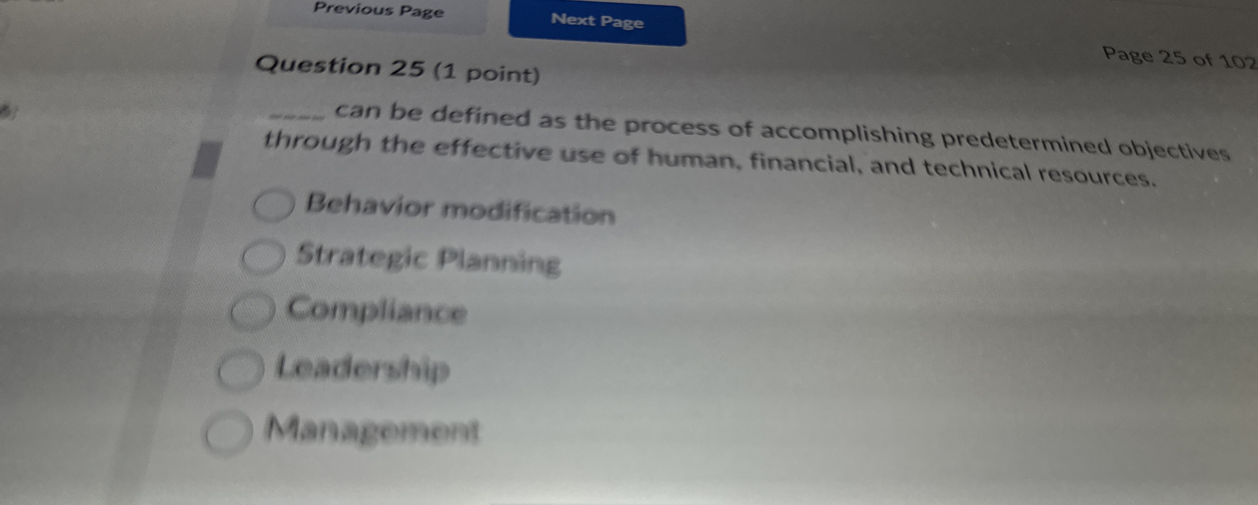  Question 25(1 point) Page 25 of 102 q, can be defined