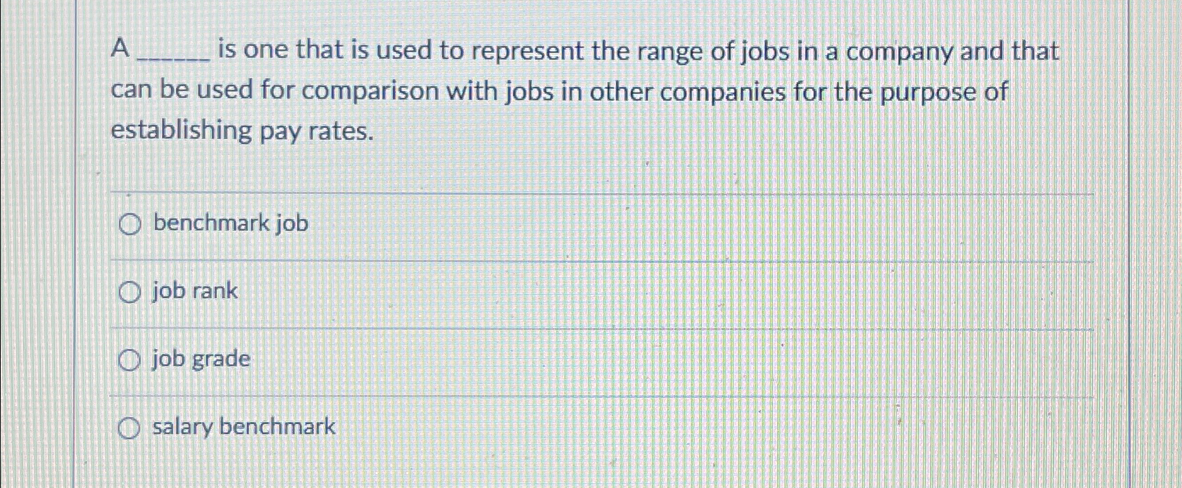  A is one that is used to represent the range of