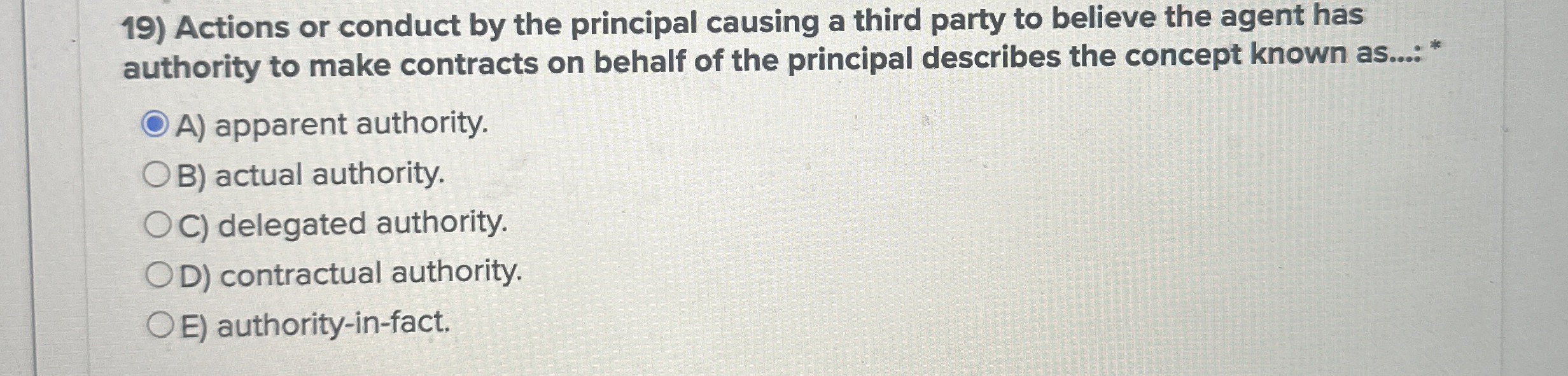  Actions or conduct by the principal causing a third party to