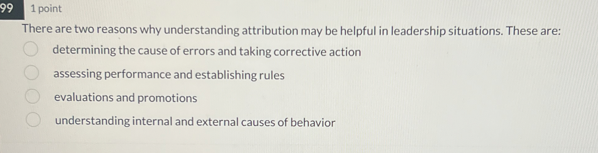  991 point There are two reasons why understanding attribution may be