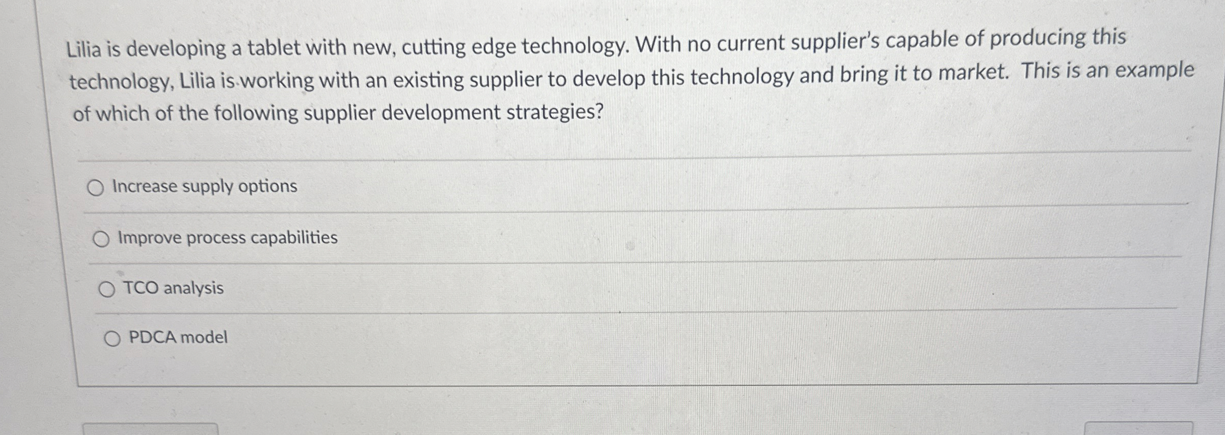  Lilia is developing a tablet with new, cutting edge technology. With