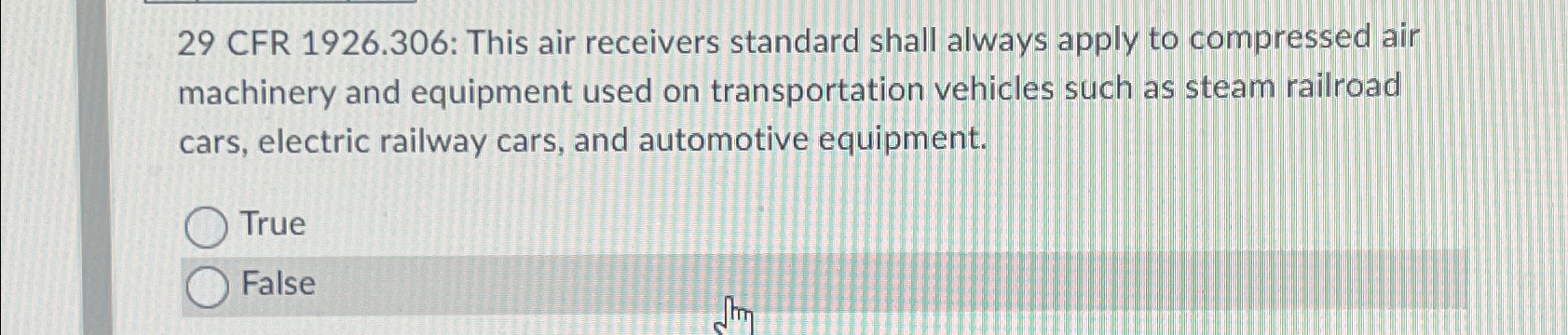  29 CFR 1926.306: This air receivers standard shall always apply to