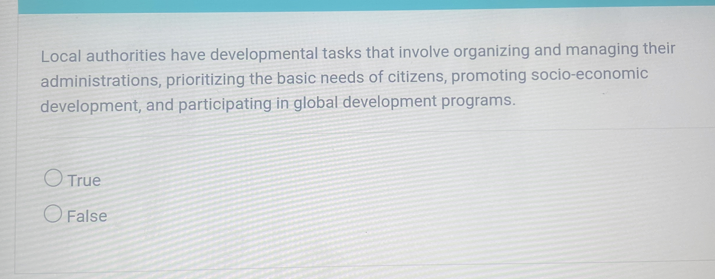  Local authorities have developmental tasks that involve organizing and managing their