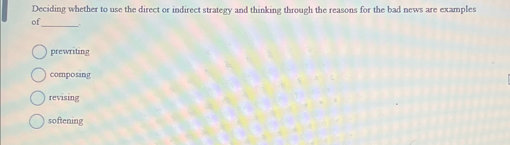  Deciding whether to use the direct or indirect strategy and thinking