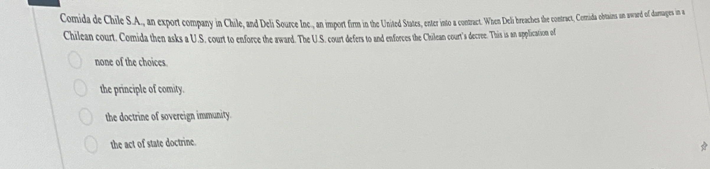  Comida de Chile S.A., an export company in Chile, and Deli