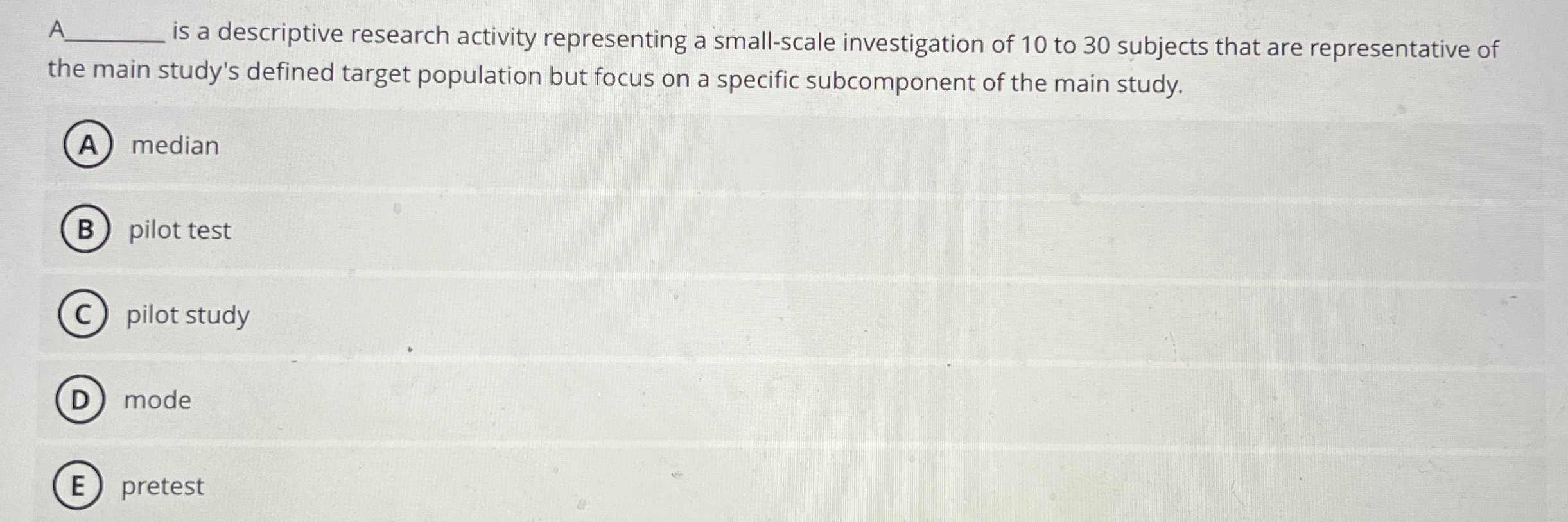  is a descriptive research activity representing a small-scale investigation of 10