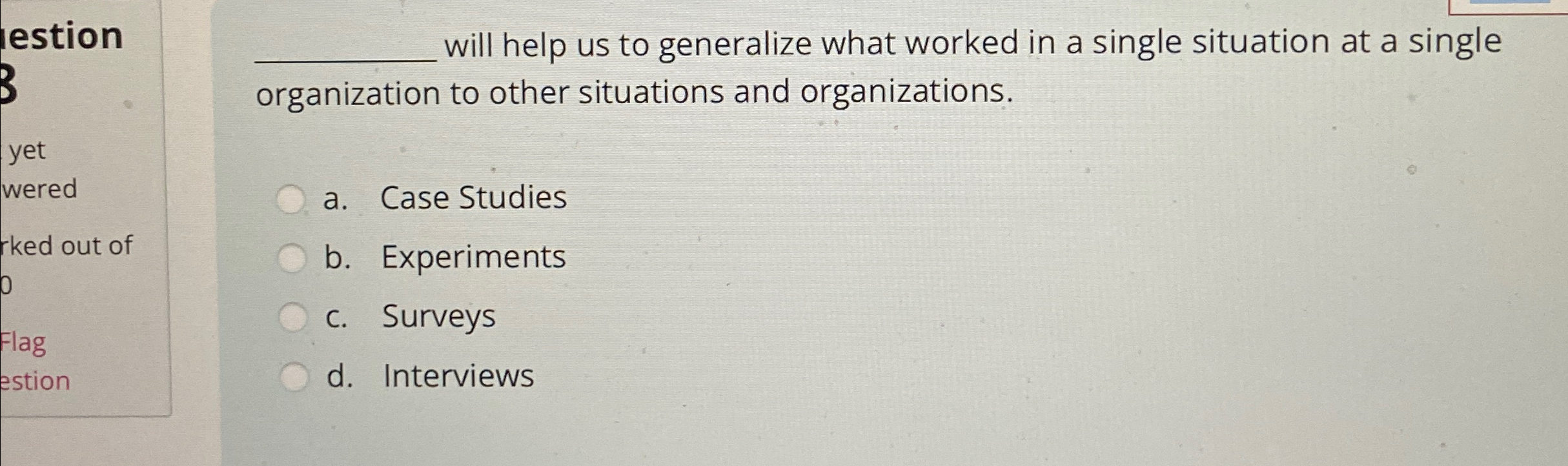  will help us to generalize what worked in a single situation
