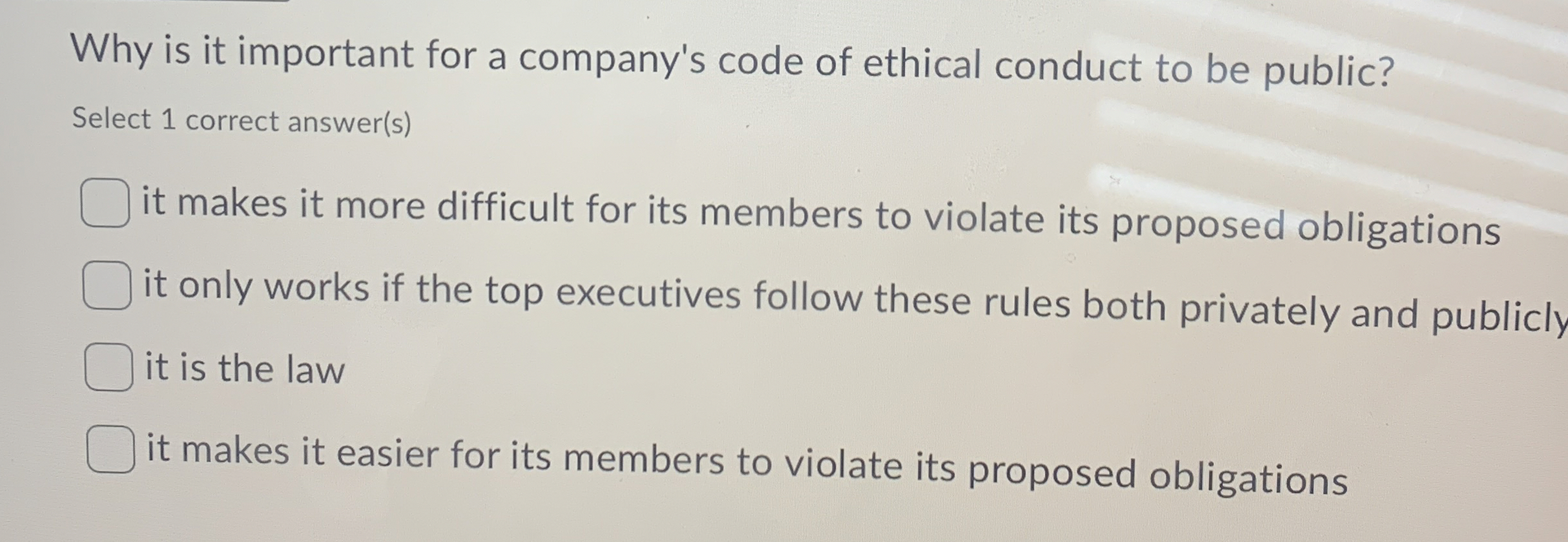  Why is it important for a company's code of ethical conduct