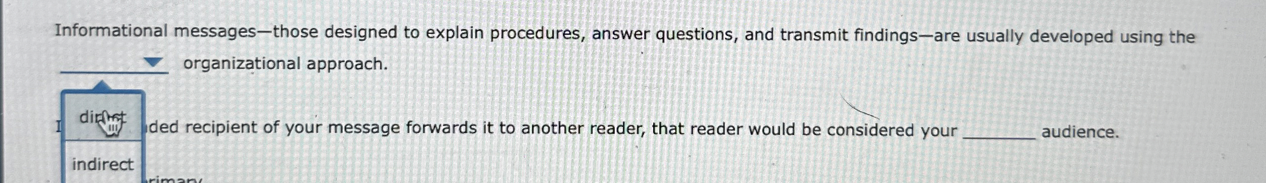  Informational messages-those designed to explain procedures, answer questions, and transmit findings-are