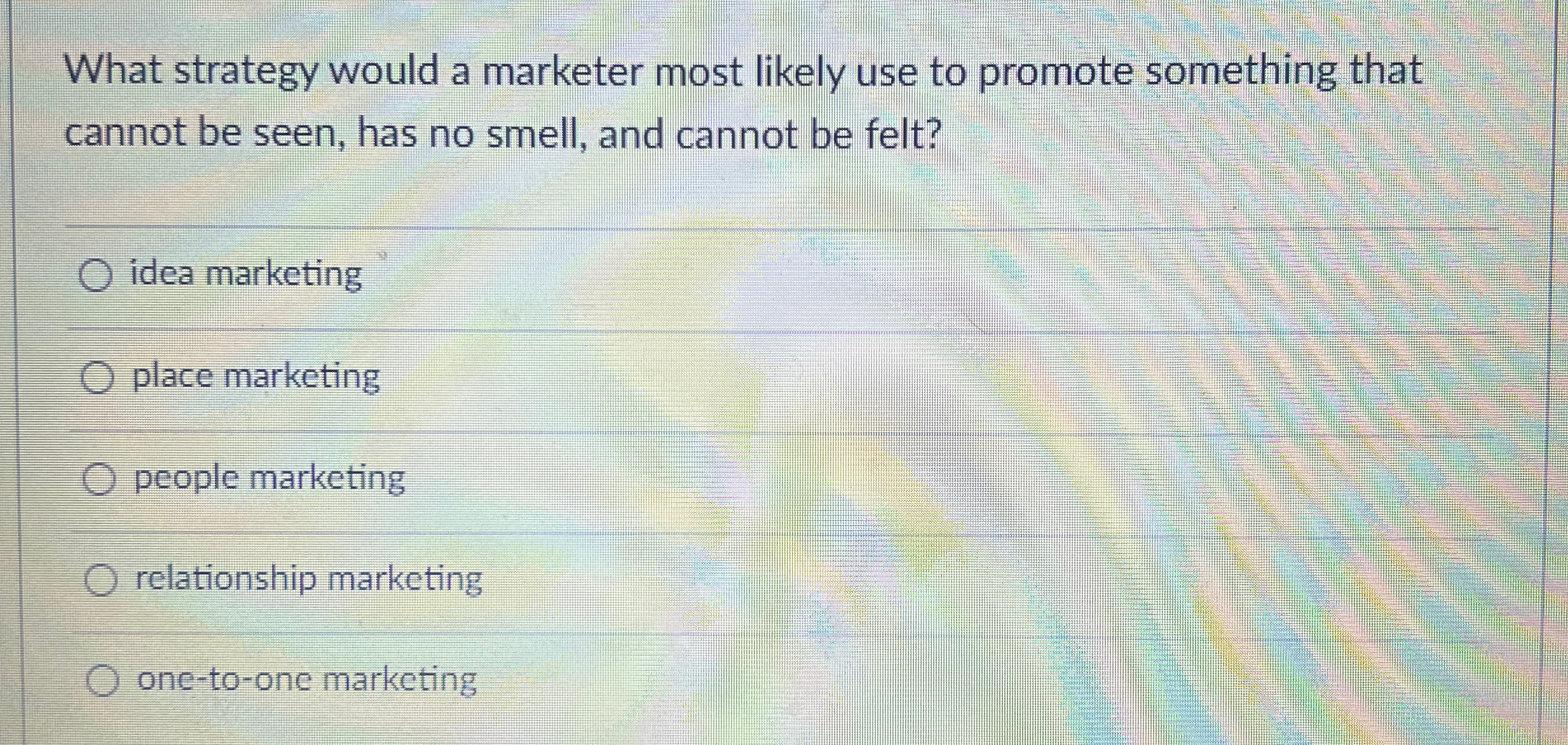  What strategy would a marketer most likely use to promote something