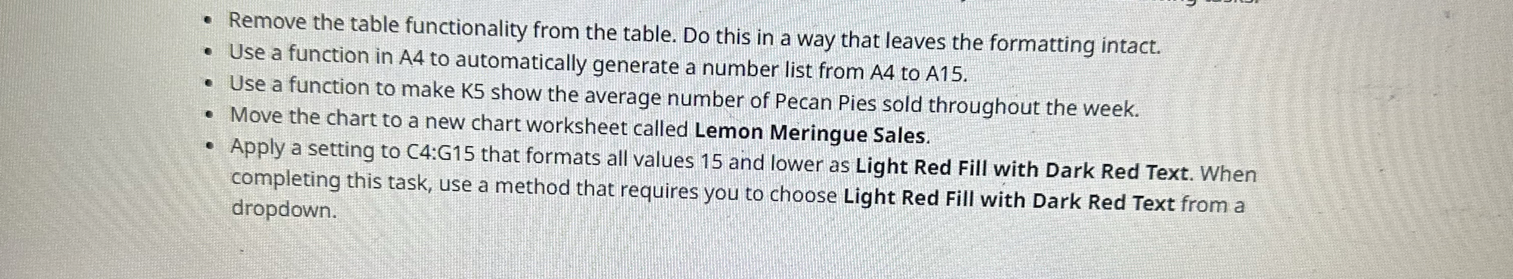  Remove the table functionality from the table. Do this in a