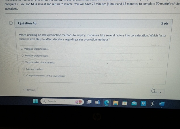  complete it. You can NOT save it and return to it