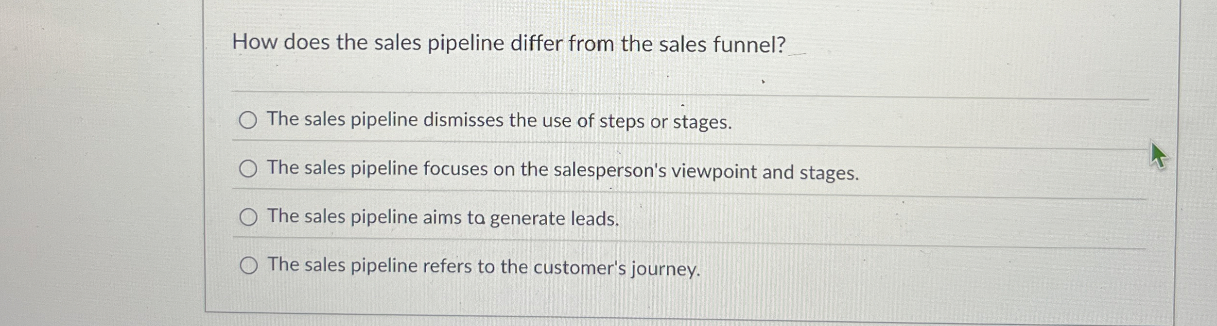  How does the sales pipeline differ from the sales funnel? The