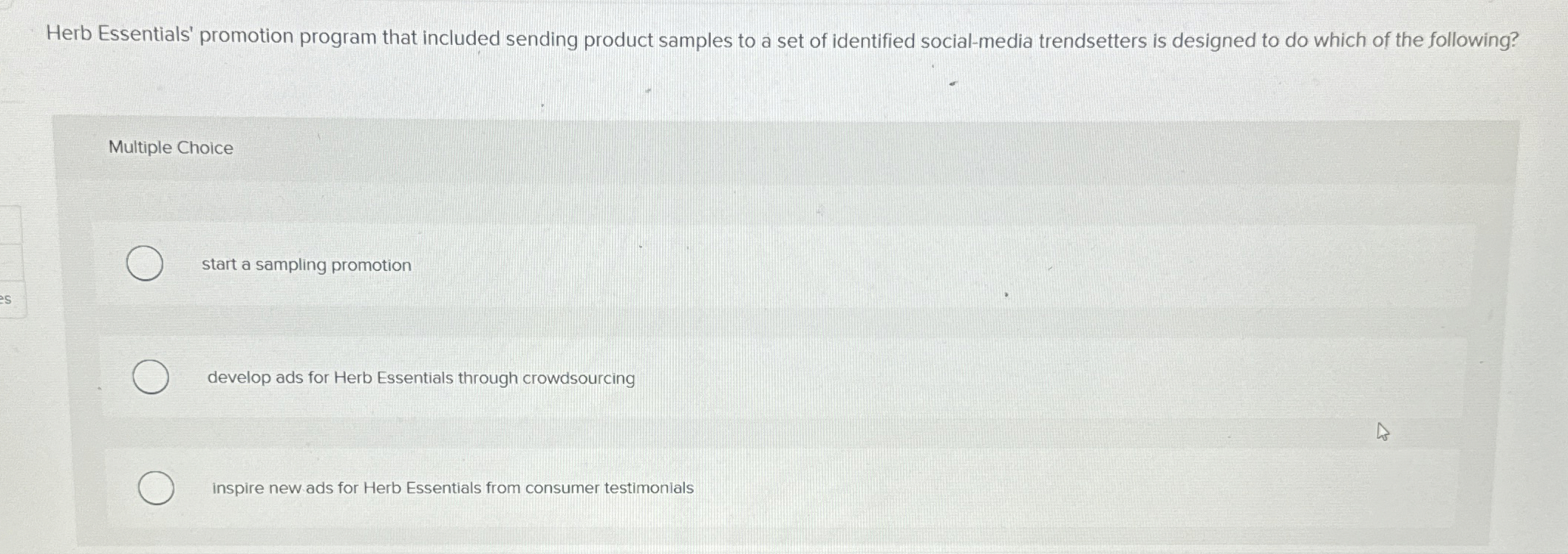  Herb Essentials' promotion program that included sending product samples to a