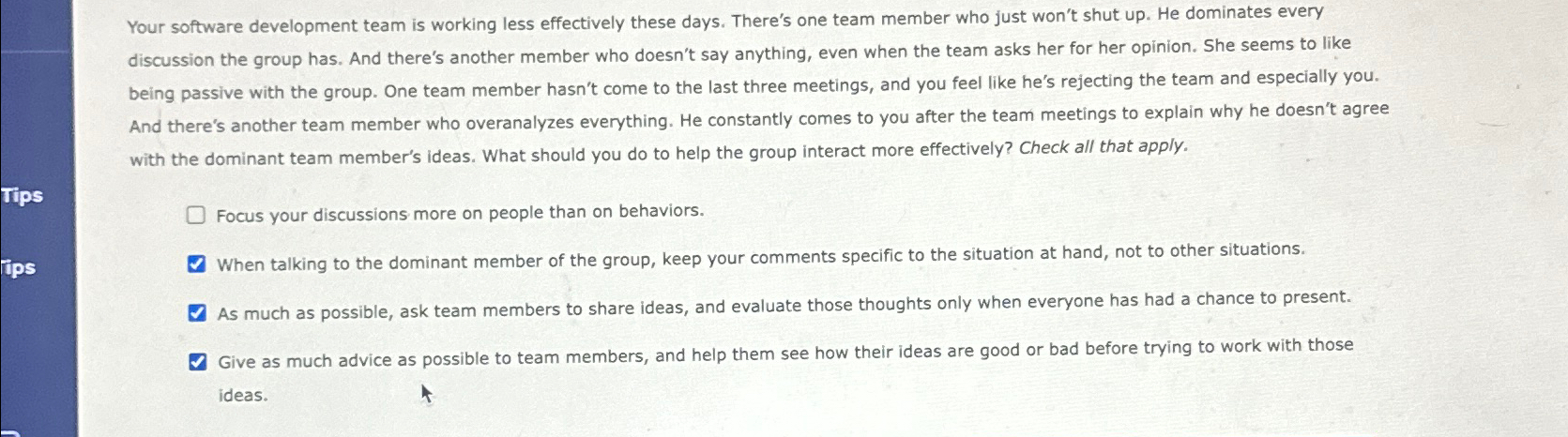  Your software development team is working less effectively these days. There's