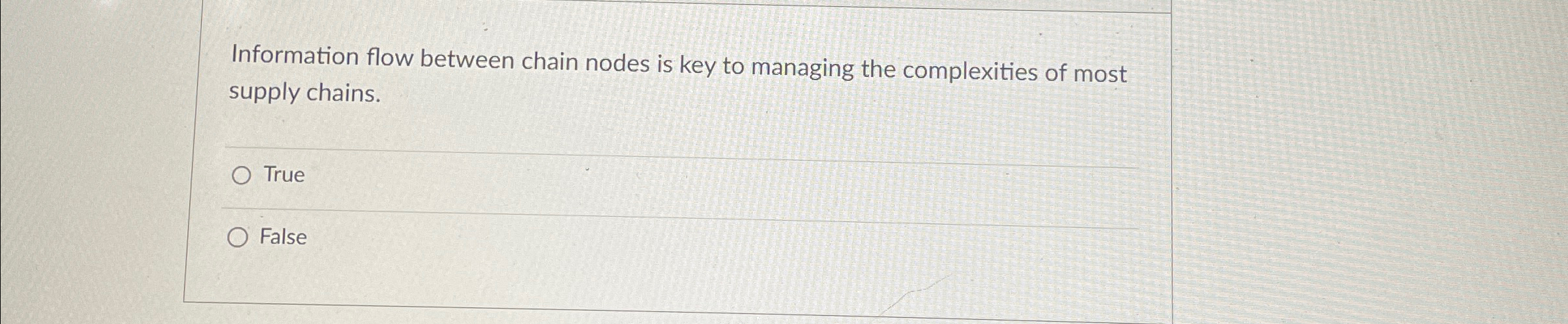  Information flow between chain nodes is key to managing the complexities