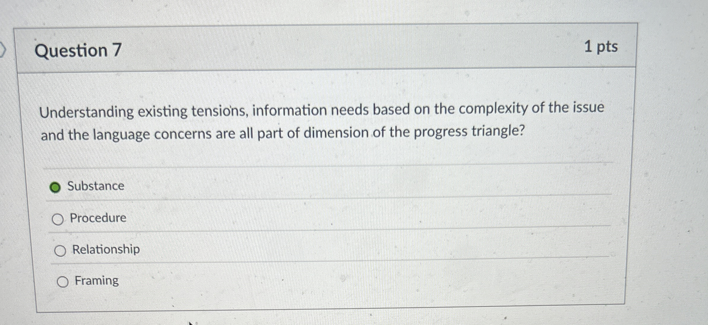  Question 7 Understanding existing tensions, information needs based on the complexity