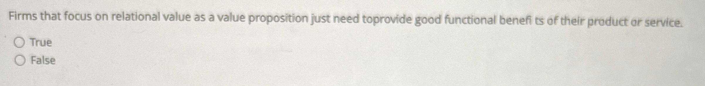 Firms that focus on relational value as a value proposition just