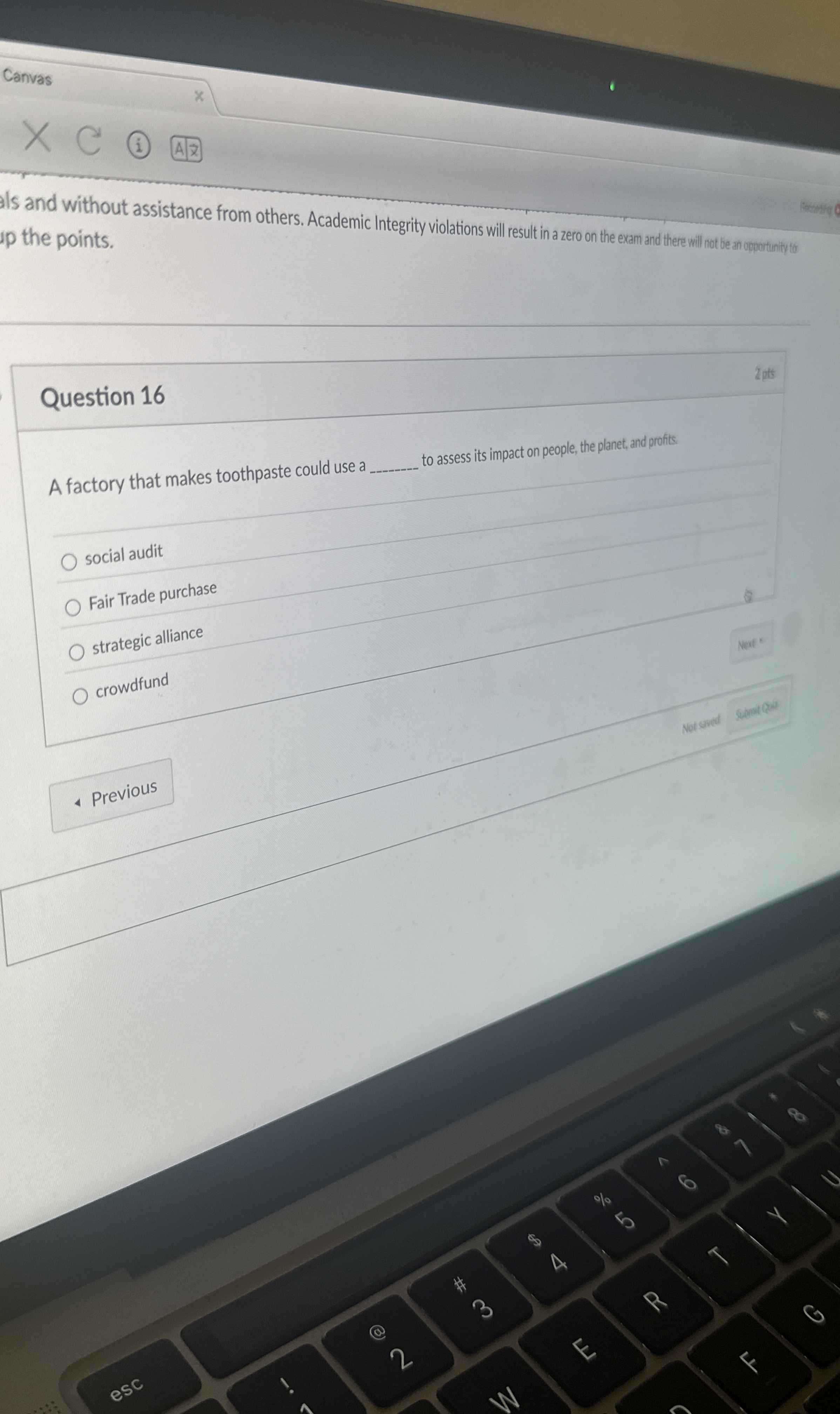  Question 16 A factory that makes toothpaste could use a to