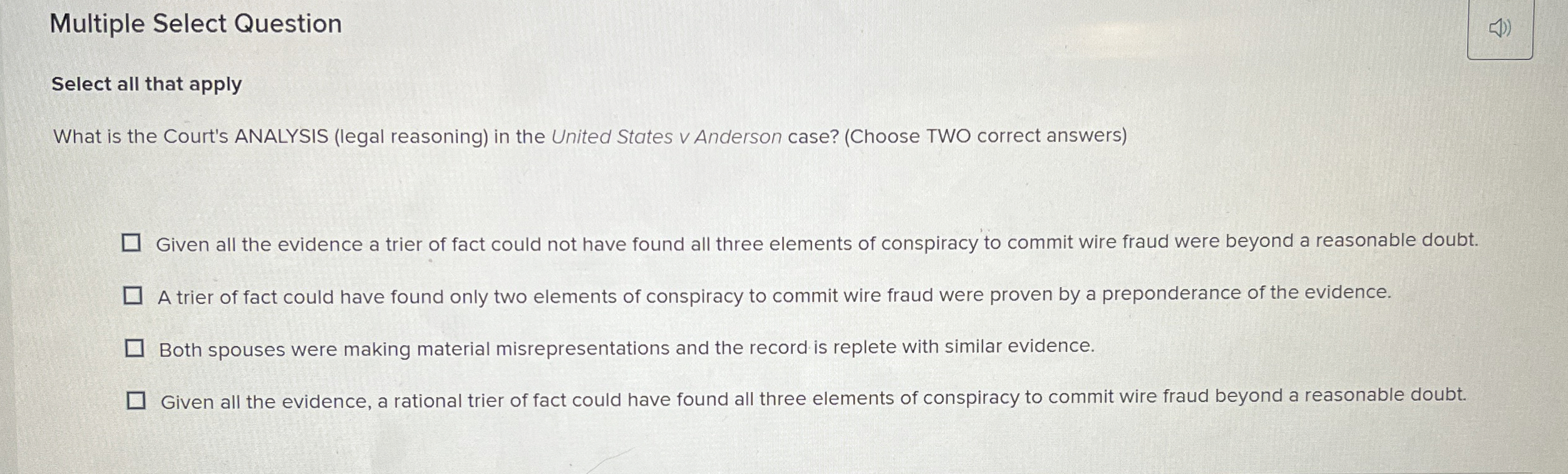  Multiple Select Question Select all that apply What is the Court's